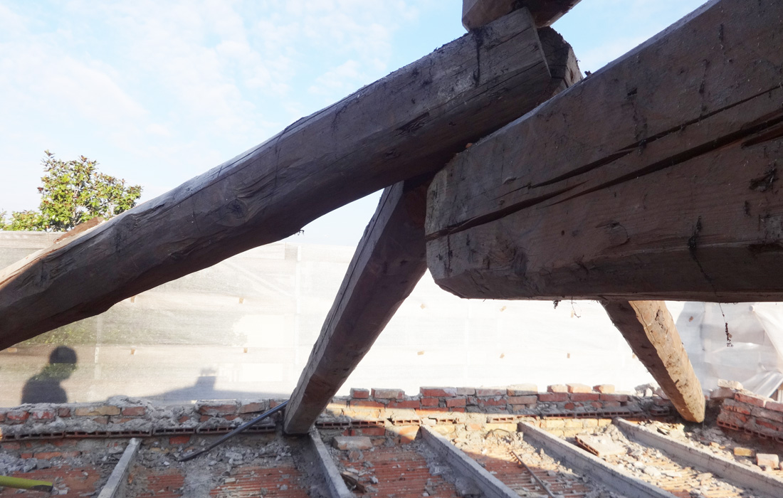 Ripristino del tetto di un’abitazione privata a Padova.